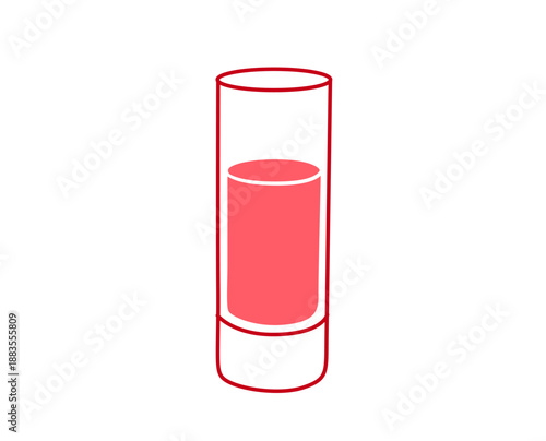 Glass of wine. Valentine’s Day. Hand-drawn drink doodle icon. Decorative element for greeting cards, wrapping paper, stickers, party invitations.