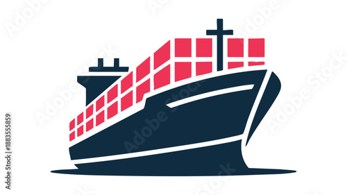Cargo ship transporting containers