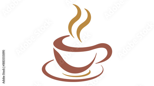 Steaming coffee cup