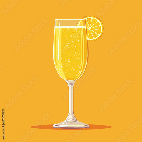 Bright Citrus Mimosa in Elegant Glass