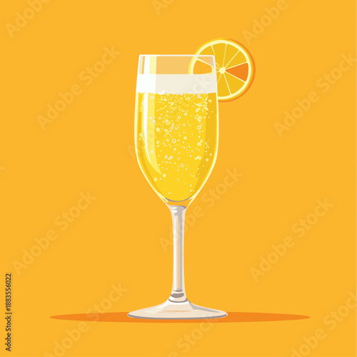 Bright Citrus Mimosa in Elegant Glass