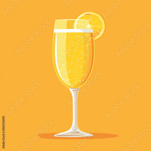 Bright Citrus Mimosa in Elegant Glass