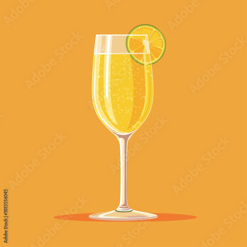Bright Citrus Mimosa in Elegant Glass