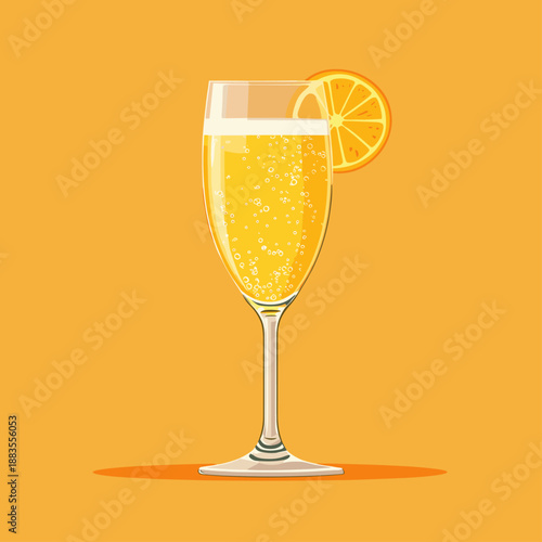 Bright Citrus Mimosa in Elegant Glass