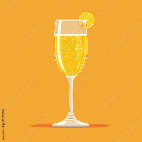Bright Citrus Mimosa in Elegant Glass