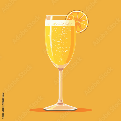 Bright Citrus Mimosa in Elegant Glass