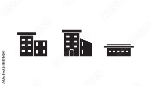 Rooftop deck linear icon set. Panoramic terrace. Luxurious penthouse balcony. vector illustration on white background