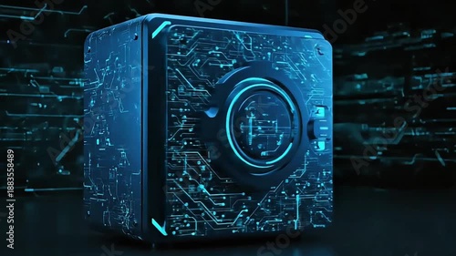 digital-vault-locking-confidential-files-cyber-security