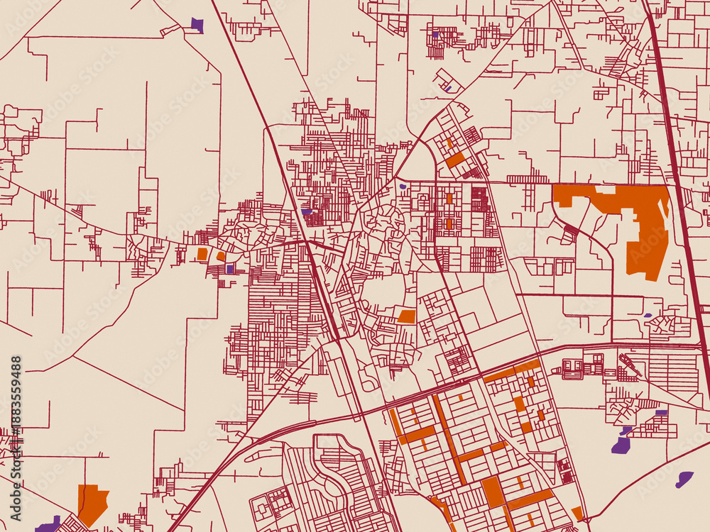Fototapeta premium City map of Narela, India