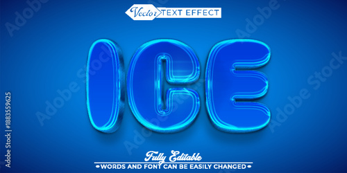  Ice Frozen Frost Vector Fully Editable Smart Object Text Effect