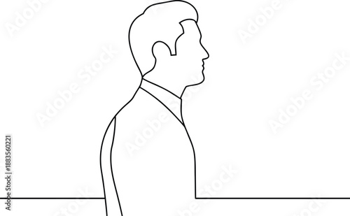 Simple Man Walking Outline