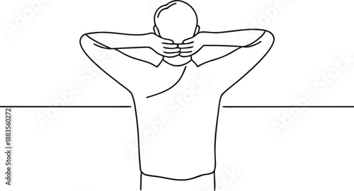 Simple Person Line Drawing