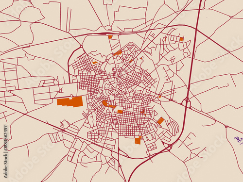 Bild auf Leinwand Altamura – city map, Italy