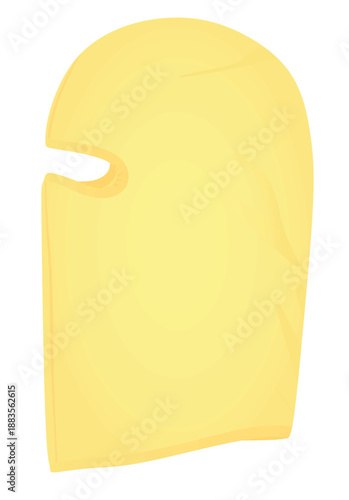 Yellow motorcycle cap. vector illustration