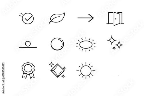 Generation polished simple ux finished stable seal icon ring vector glow image