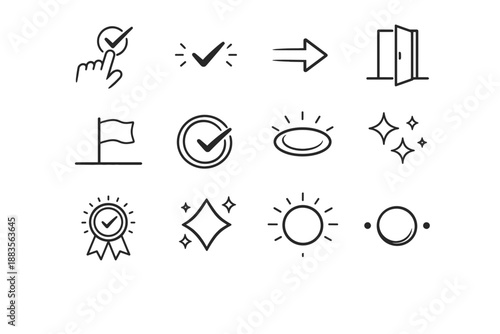 End leaf indicator resolved icon affordance vector confidence generation simple continue door