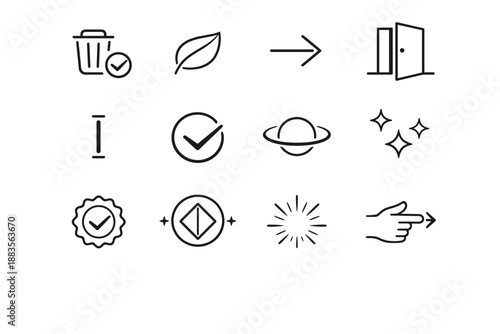 Delete mode glow indicator finished minimalist cue sparkle icon swipe action icons