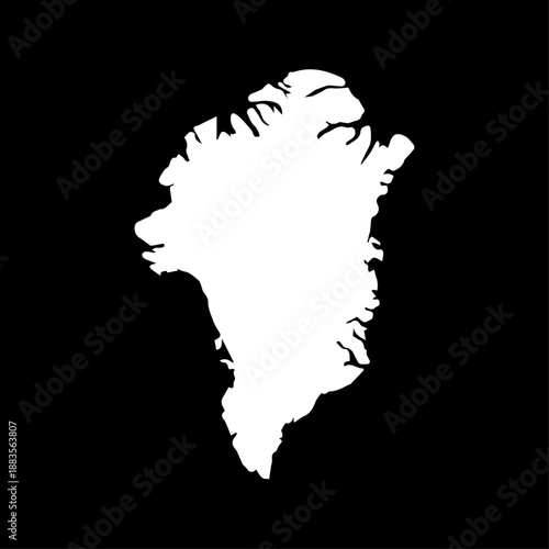 Greenland Map Icon in Vector art