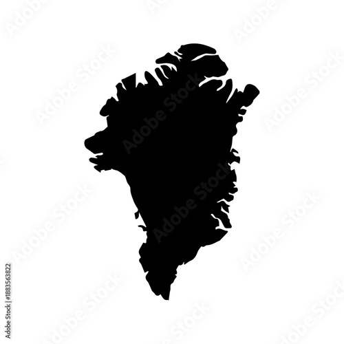 Greenland Map Icon in Vector art