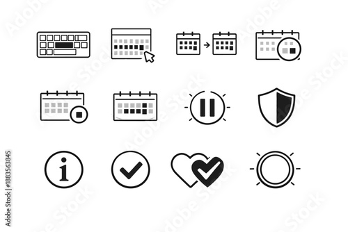 Selection guidance info icon date dates vector navigate assistive ring halo minimalist