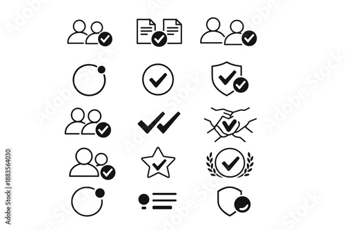 Activity tick marker generation icon simple alignment coauthor vector image notify seal