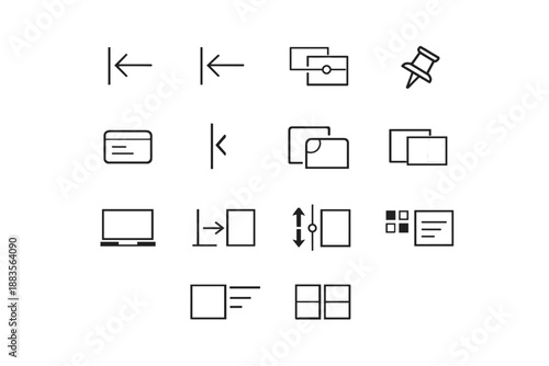 Vector icon floating overlay simple image docked arrow generation handle badge pinned