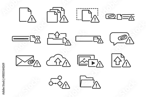 Vector oversize warning cue generation inline size simple icon single image chat