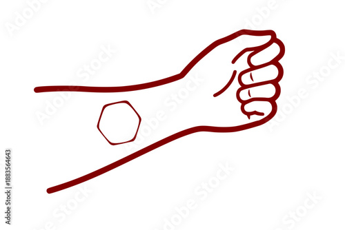 Biohacking Human Longevity Wearable Technology Biotech Icon Vector for Health Optimization and Life Science