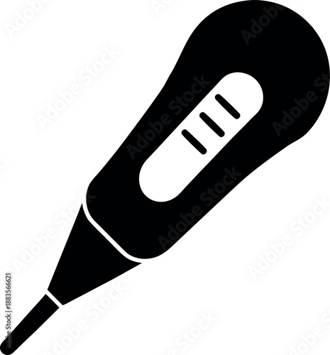 Ear Thermometer Icon for Fever Detection and Health Monitoring Illustration