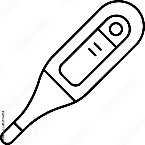 Ear Thermometer Icon for Digital Health Screening and Fever Monitoring