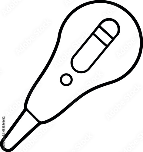 Ear Thermometer Icon for Accurate Temperature Measurement in Medical Settings