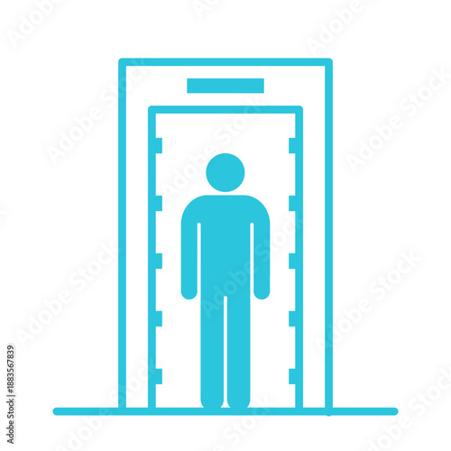 Security gate icon. Isolated on white background. From blue icon set.