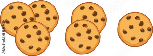 Vector illustration of delicious biscuit cookie in a clean and simple clip art style