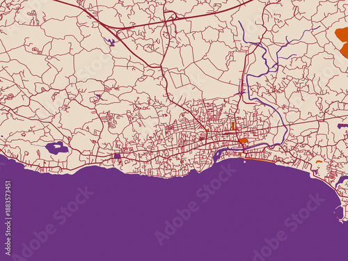 Foto City cartography of Matara, Sri Lanka