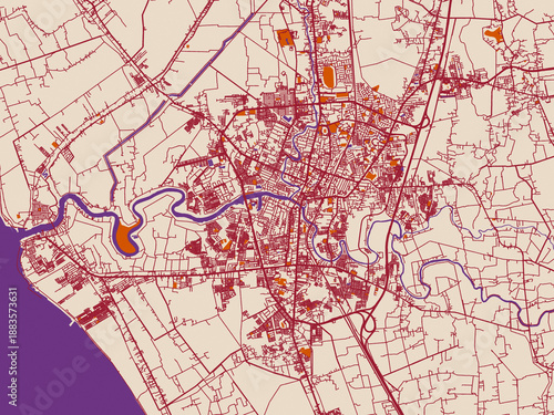 Фотография City layout map of Alor Setar, Malaysia