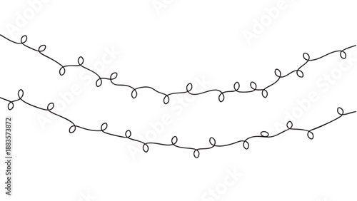 Decorative string of hanging Christmas lights for festive decoration