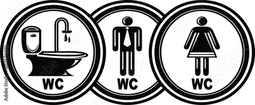 Collection of various showerhead icons in black and white