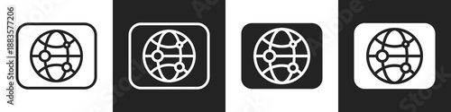 Matchmaker Line And Solid Icon In White And Black Background