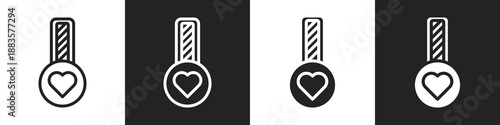 Live Line And Solid Icon In White And Black Background