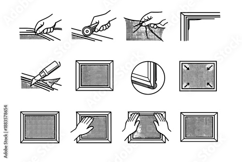 Icon vector neat control window finish screen trimming cue pressispline edge mesh