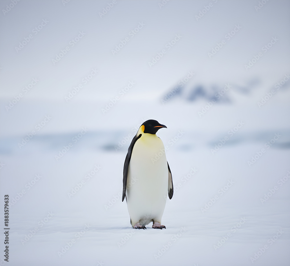 Fototapeta premium emperor penguin in antarctica