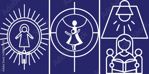 Mother And Child Simple Design