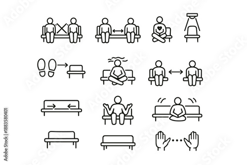 Icon logic vector to seating avoid restraint directly pause urban icons social