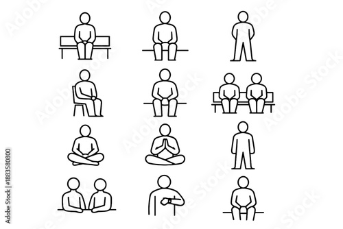 Concept shared comfort quiet start waiting icons routine vector awareness icon patience