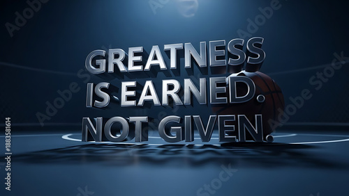 A motivational quote about achieving greatness through hard work and dedication