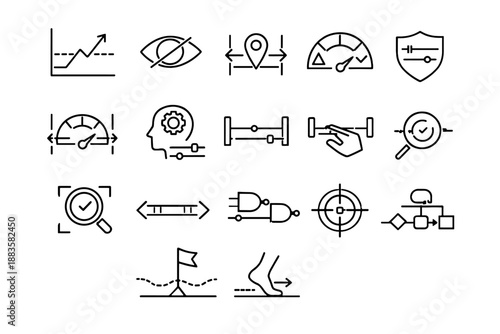 Icon automation limit awareness check mindful vector focus icons range condition control