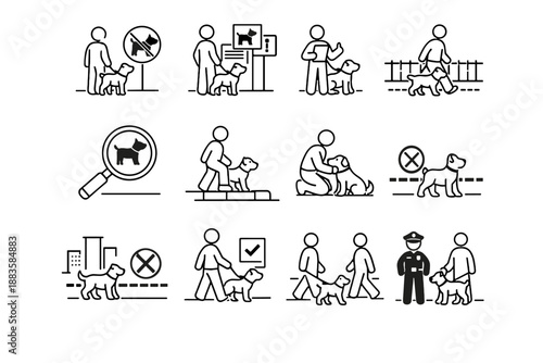 Calm zones obey signage shared vector icon respect etiquette cue rule pet