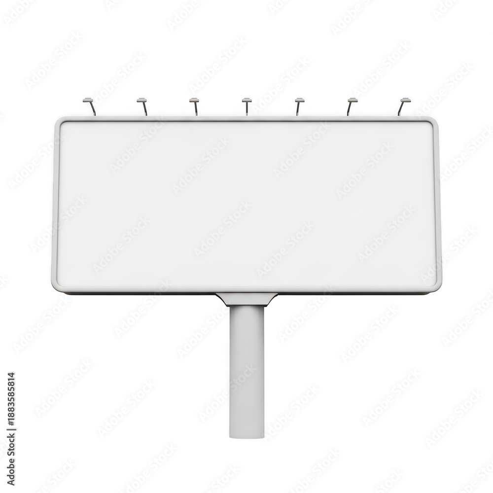 Obraz premium Blank advertising billboard isolated on transparent background