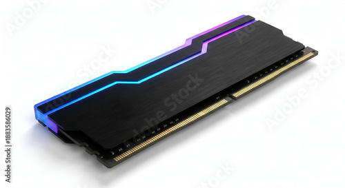 Foto ram memory module isolated on white background