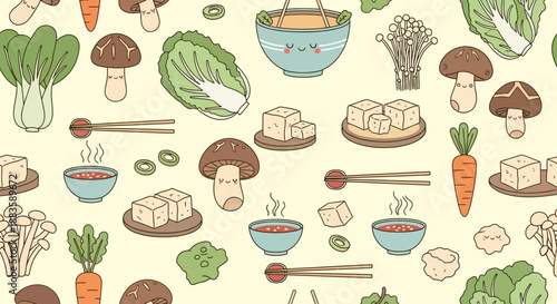 seamless pattern with vegetables